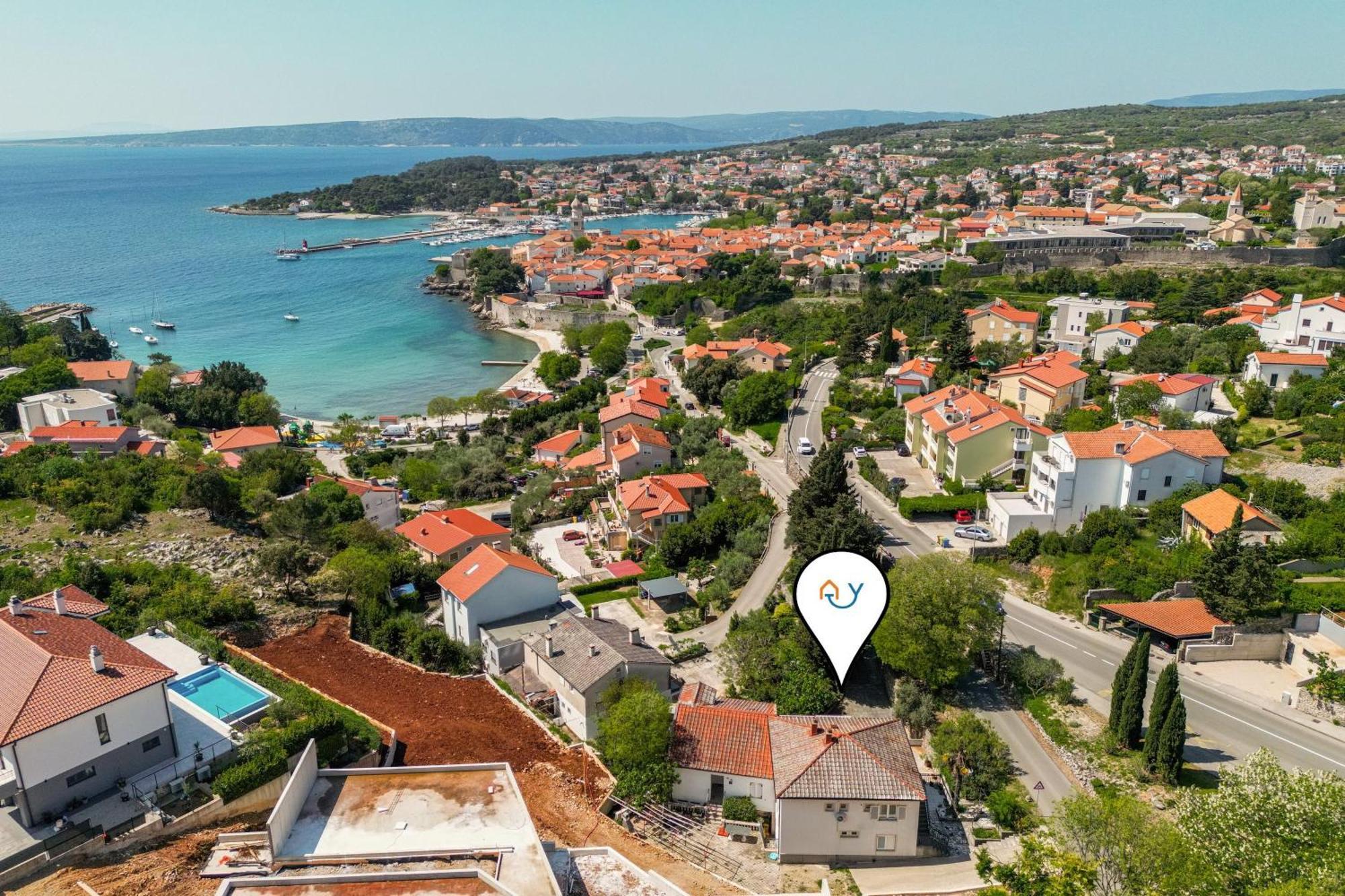 Seaview Apartment Tina Krk Island - Happy Rentals Krk Town Dış mekan fotoğraf